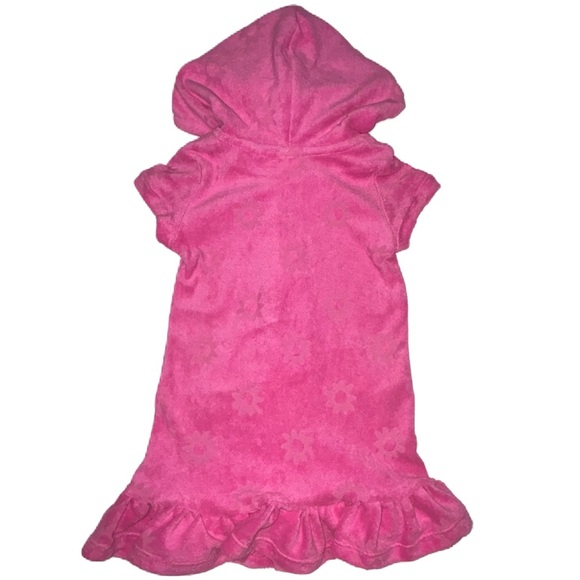 Disney Terry Pink Minnie Mouse Hooded Robe Beach Cover Up Dress Girls - Picture 4 of 8